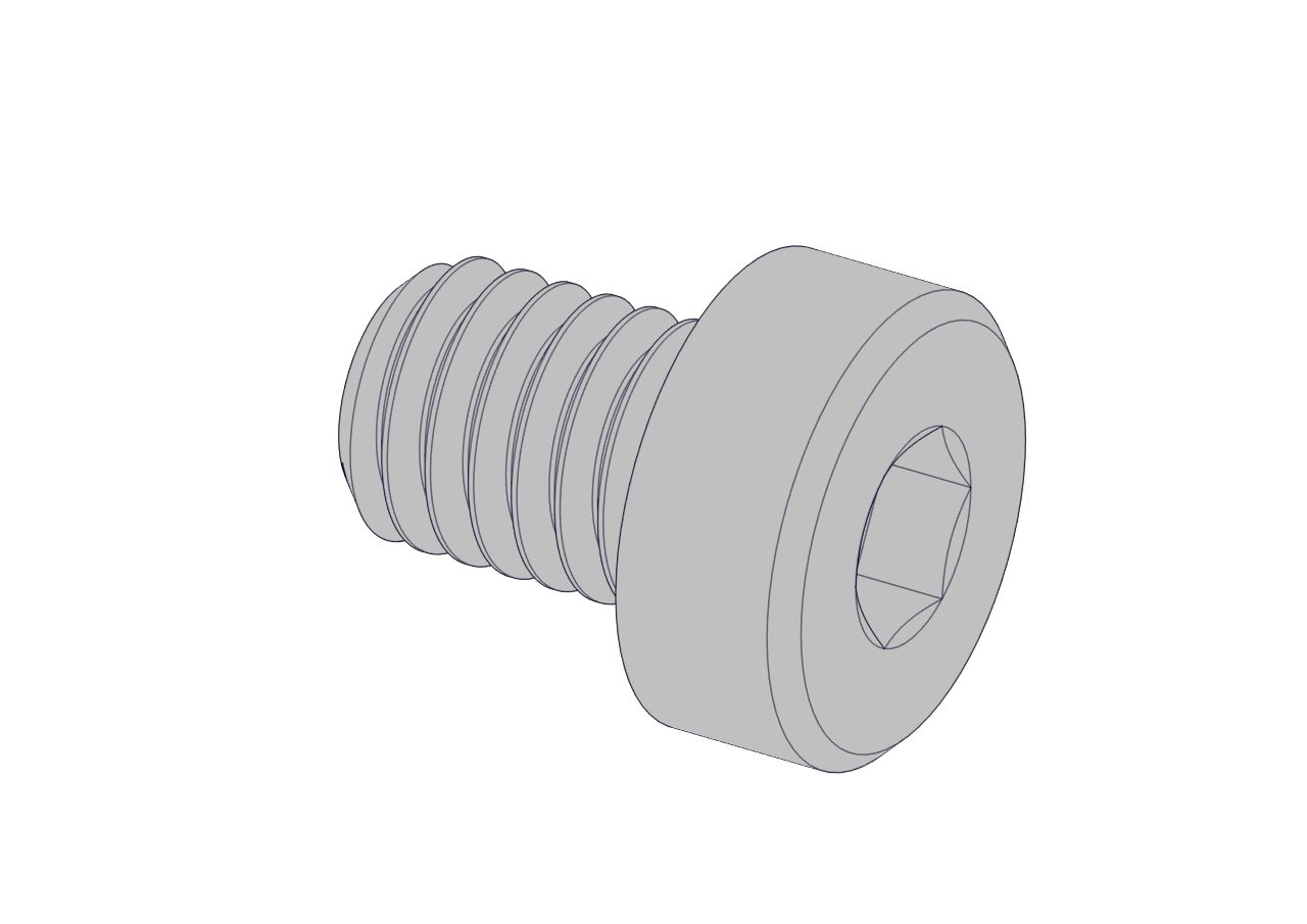 Cylinder head screw (flat) M6x8 Allen