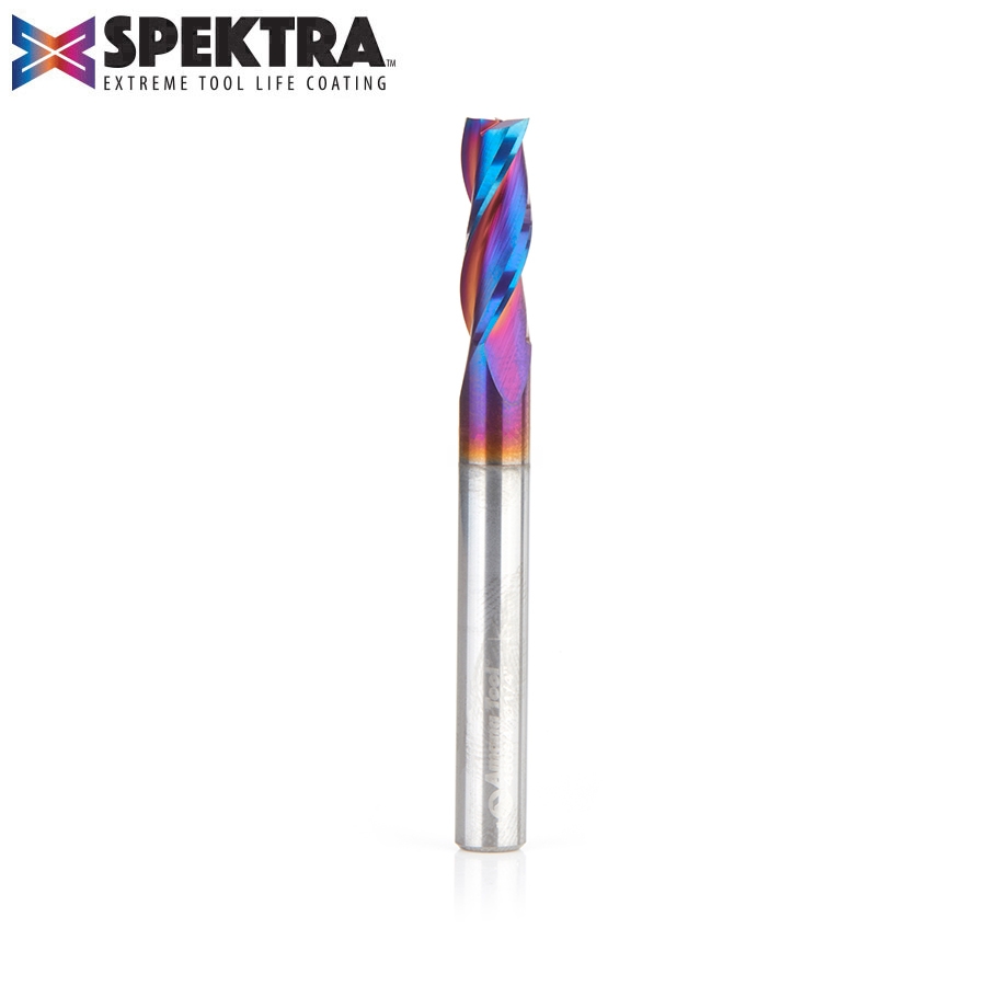 Amana Spektra Solid Carbide End Mill 6 mm, 3-Flute with Longlife Coating, Up-Cut