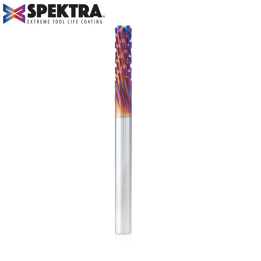 Amana Spektra Solid Carbide End Mill 6 mm for Carbon, with Longlife Coating, Down-Cut