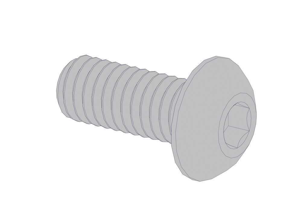 Panhead Screw M4x10 Allen, 10.9 galvanized